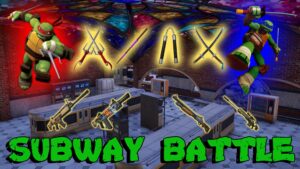 【注目の島】TMNT SUBWAY RAPH vs LEO