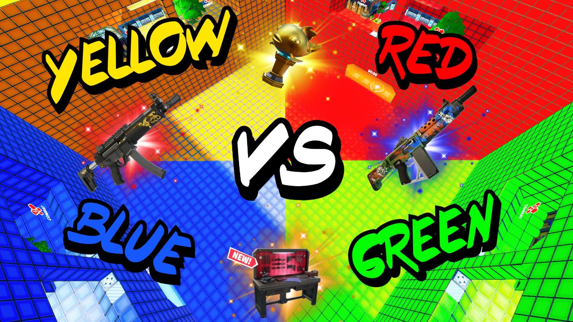 【注目の島】LEGENDARY RED vs BLUE vs GREEN vs YELLOW
