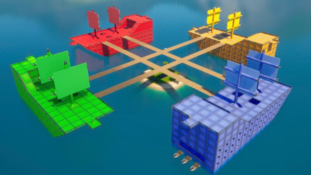 【注目の島】🟥v🟨v🟩v🟦 Ship Wars