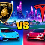 【注目の島】LAMBORGHINI VS TESLA🏎