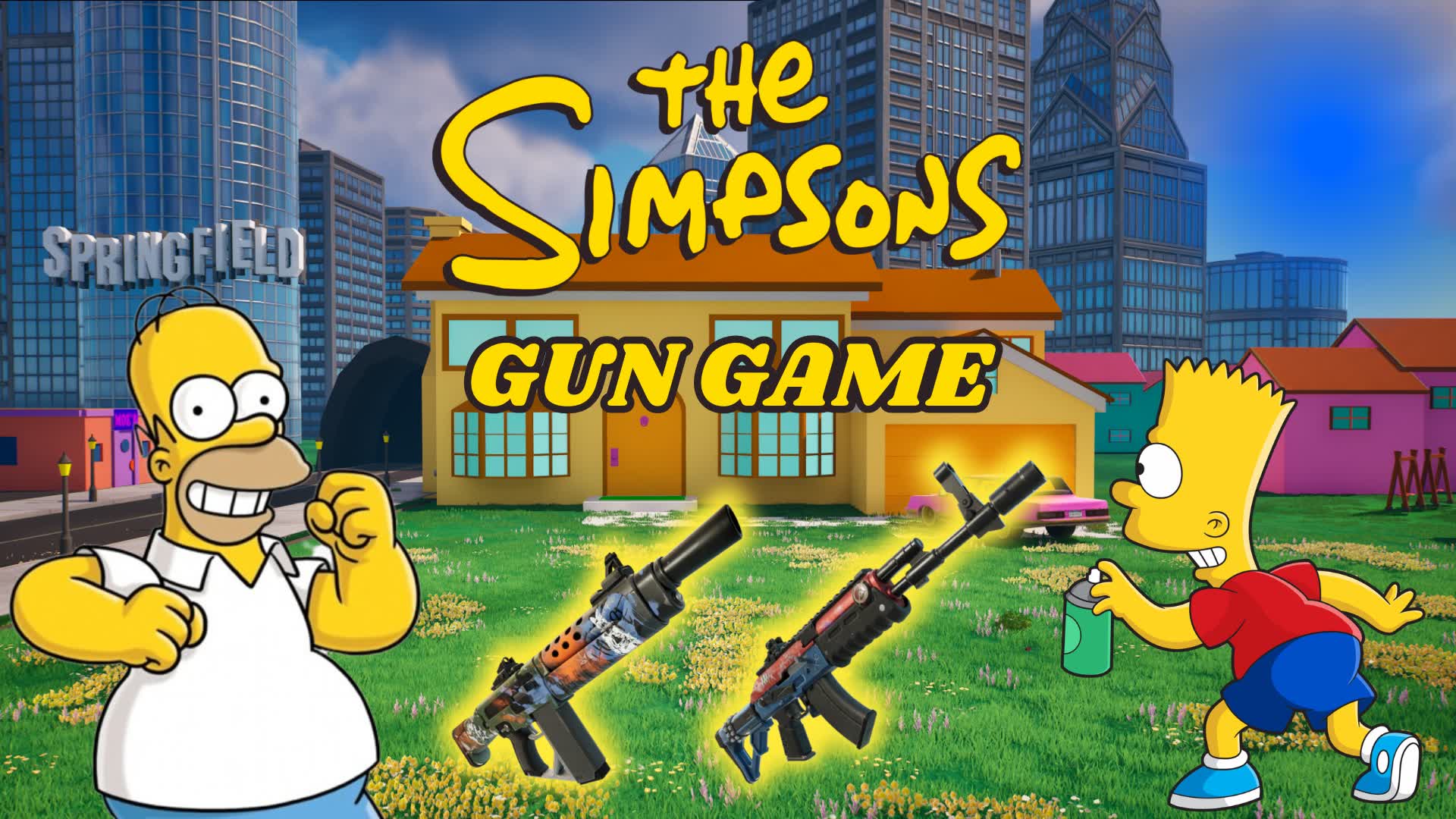 【注目の島】THE SIMPSONS GUN GAME 💥 ONE SHOT