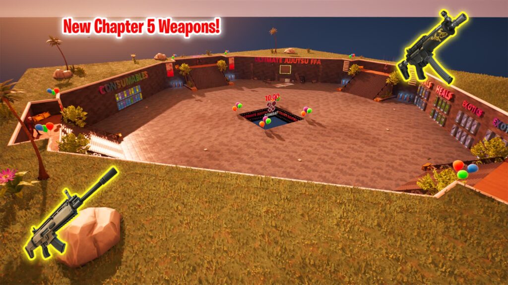 【注目の島】👑 JUJUTSU KAISEN PIT FFA (NEW WEAPONS)⭐