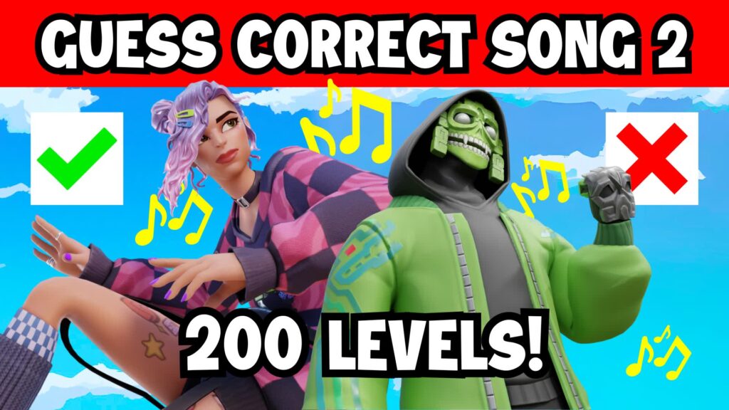 【注目の島】NAME THAT TUNE 2 🌟 100 LEVEL OBBY