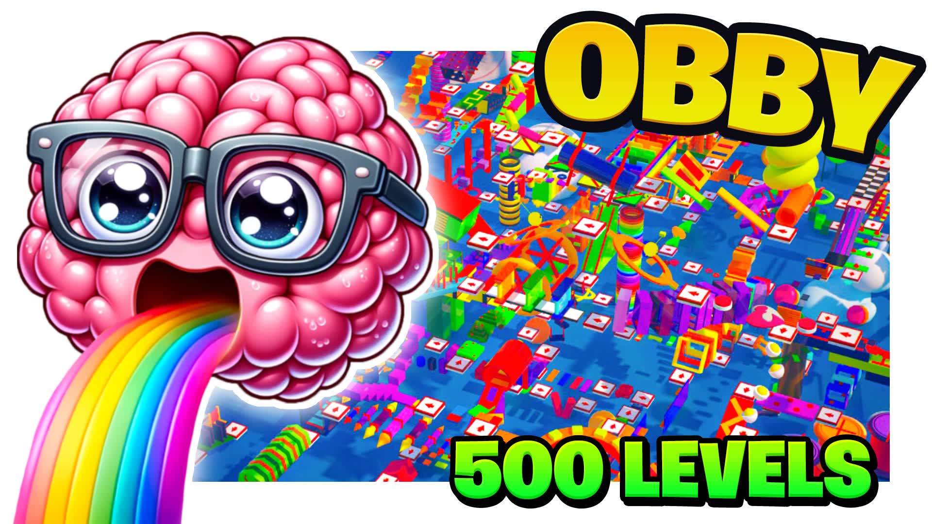 【注目の島】🧠OBBY BRAIN PARKOUR 500+🌈