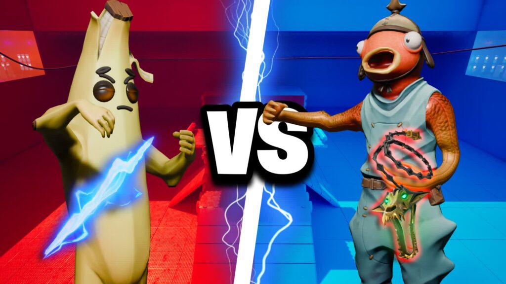 【注目の島】🍌Peely VS Fishstick🐟 RED VS BLUE