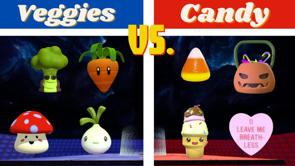 【注目の島】🔴Red Vs Blue🔵 - 🍫Candy Vs Veggies🥕