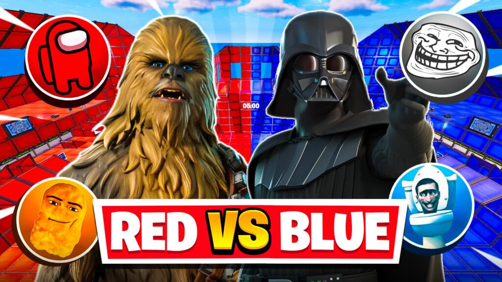 【注目の島】MEGA RED VS BLUE GUN GAME ONE SHOT 🔴🔵