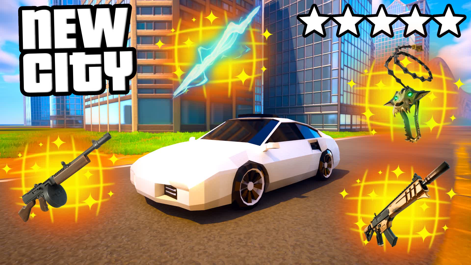 【注目の島】🚗 New City - All Weapons & Vehicles 💯