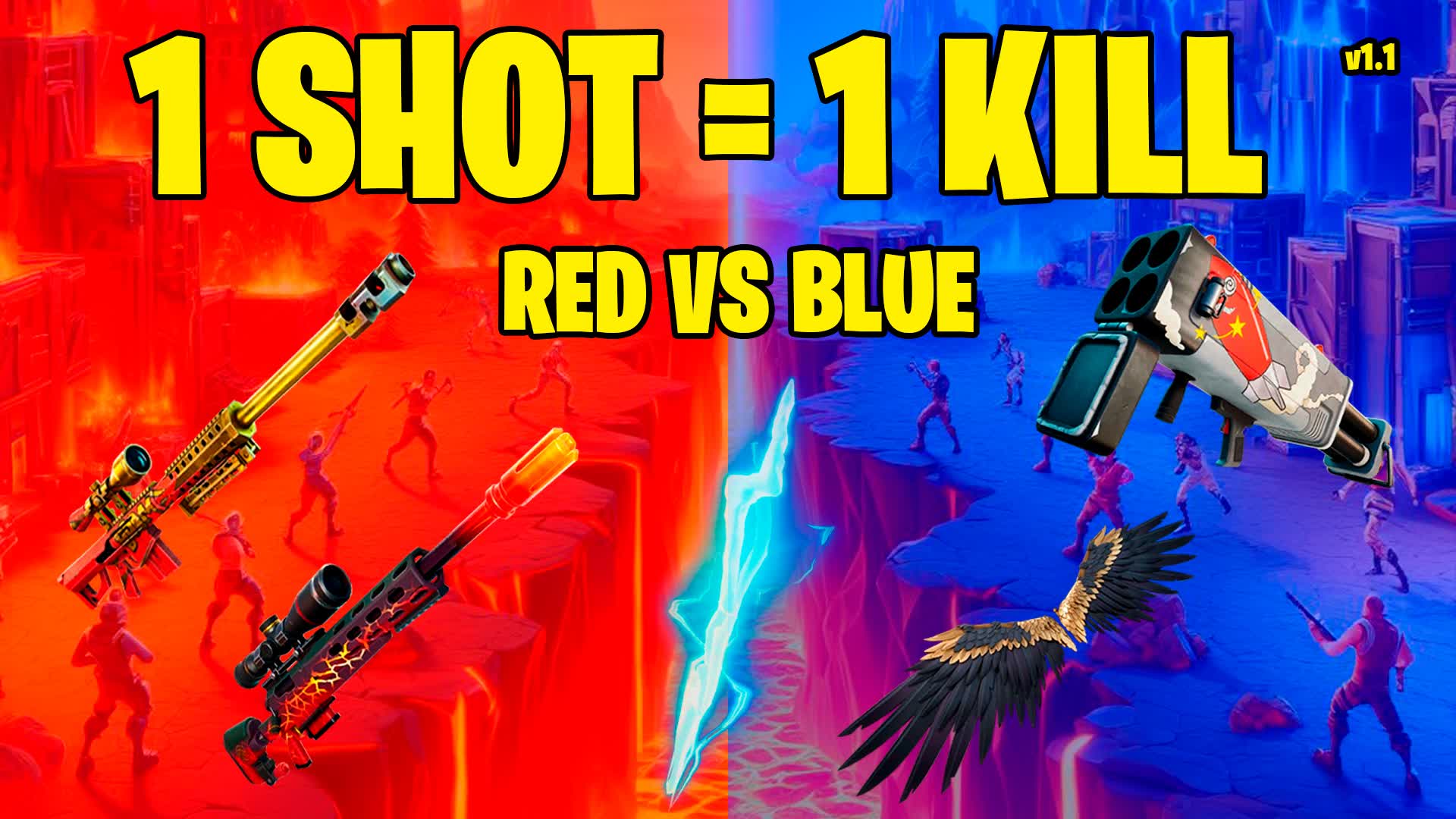 【注目の島】1 Shot = 1 Kill: RED VS BLUE
