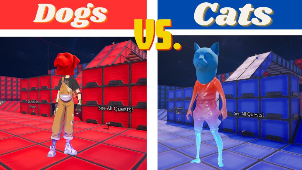 【注目の島】🔴Red Vs Blue🔵 - 😻Cats N' Dogs🐶