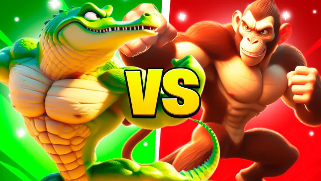 【注目の島】CRAZY 🐊CROCODILE VS 🐒MONKEY