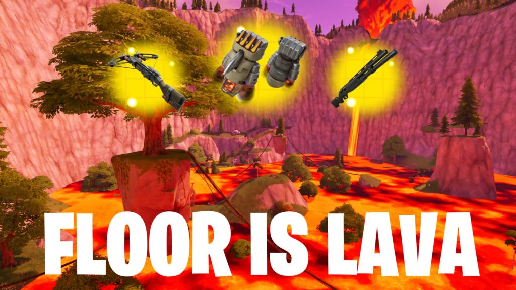 【注目の島】🌋FLOOR IS LAVA deathmatch | NEW weapons