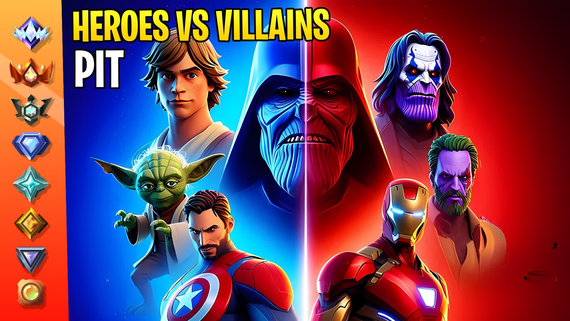 【注目の島】Heroes vs Villains pit - ranked 🔴🔵