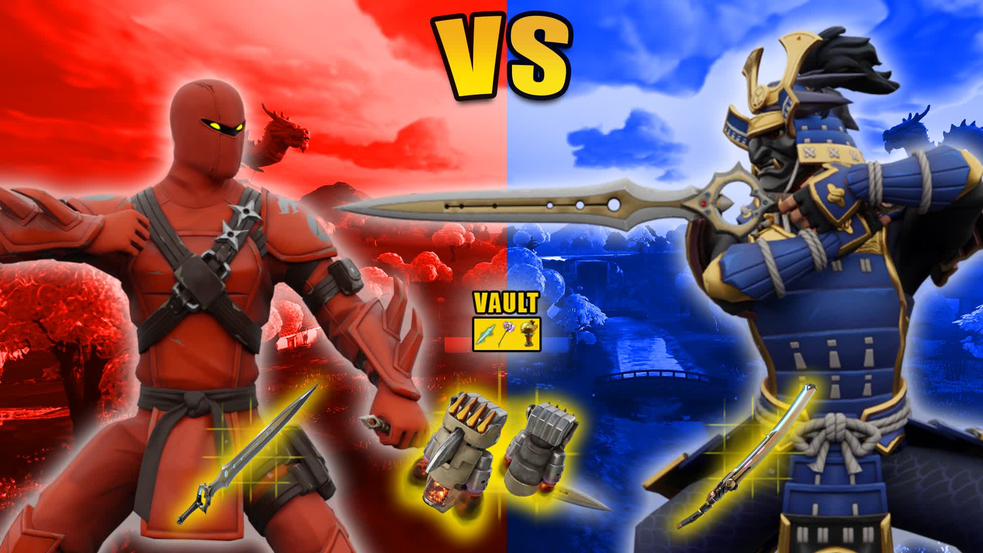 【注目の島】RED VS BLUE 🔴🔵 SAMURAI VS NINJA