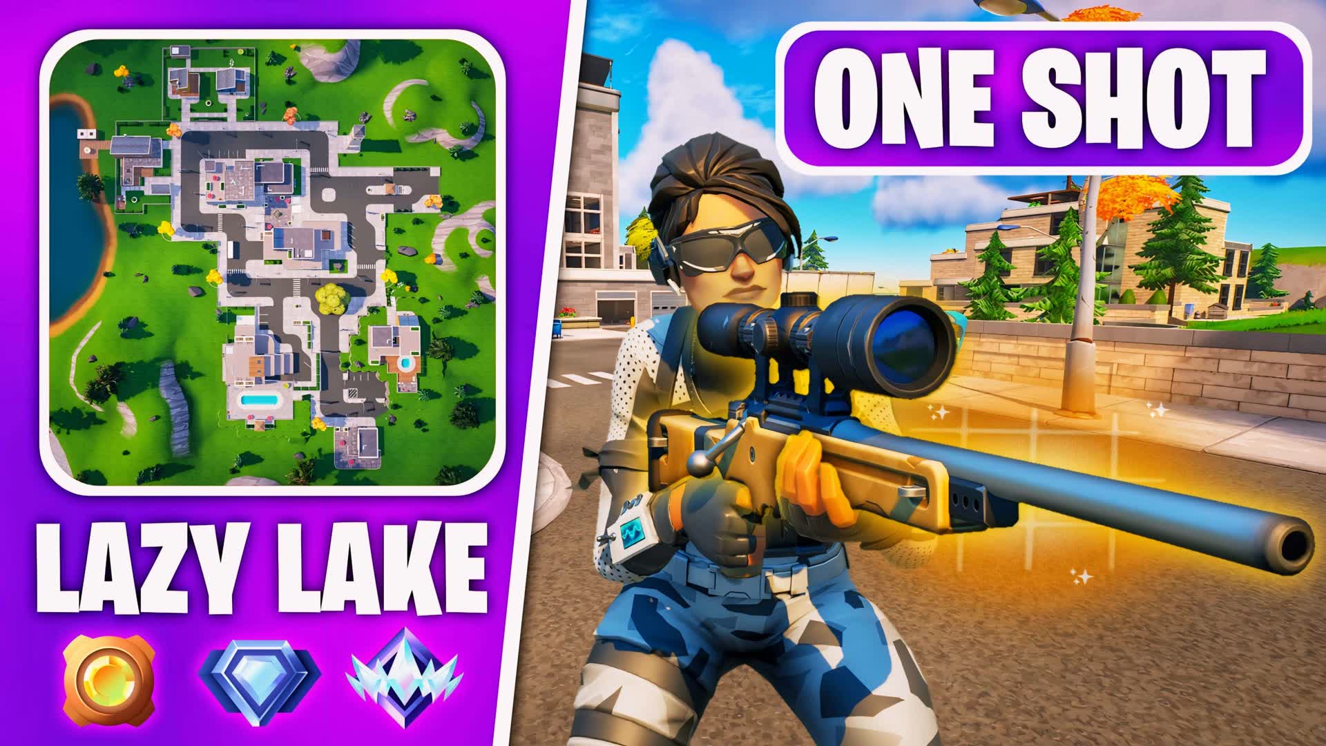 【注目の島】🎯SNIPER ONE SHOT💥 LAZY LAKE