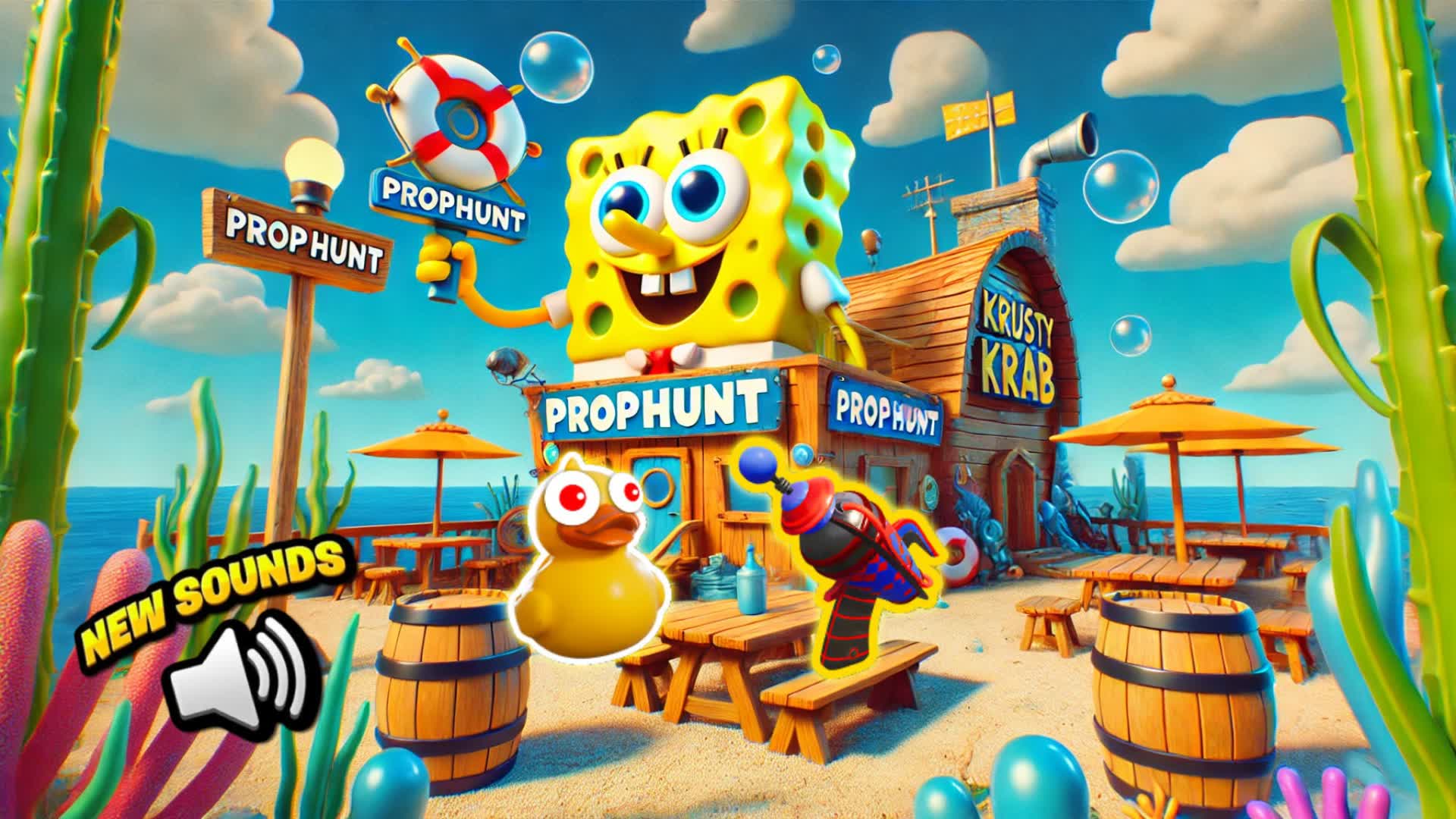 【注目の島】KRUSTY KRAB PROP HUNT 🍔