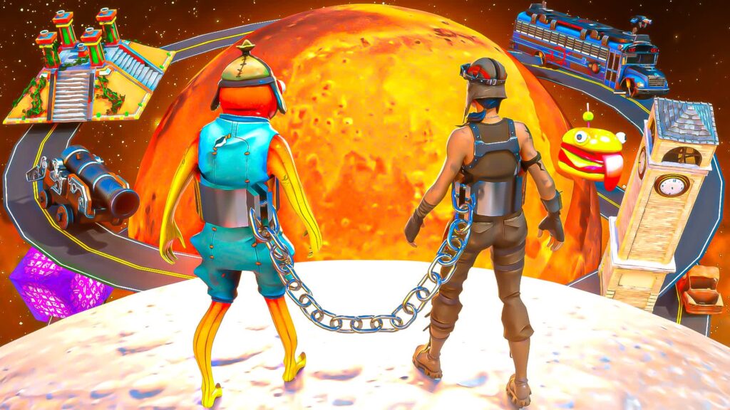 【注目の島】CHAINED TOGETHER FORTNITE! [1-4 PLAYERS]