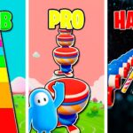 【注目の島】🌈 FALL GUYS: NOOB VS PRO PARKOUR 👑