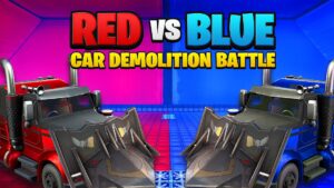 【注目の島】Red vs Blue Car Demolition Battle 🔥