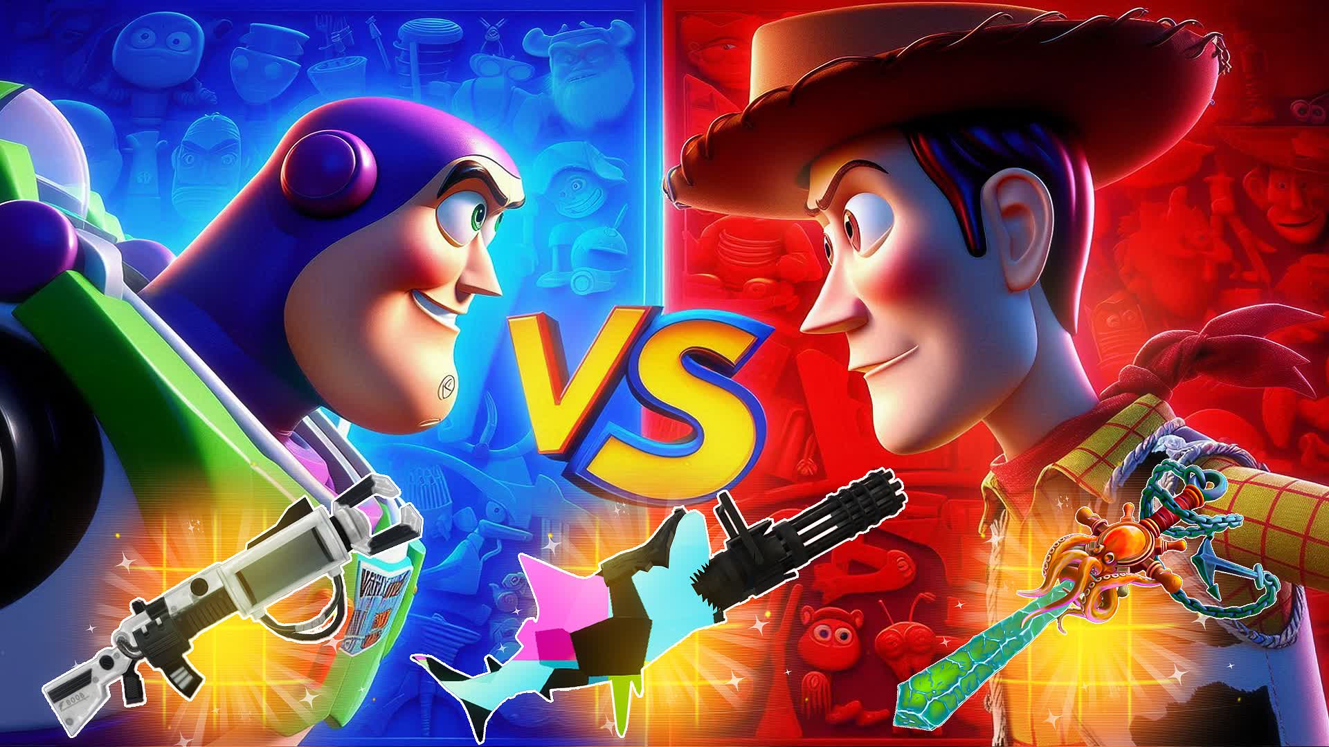 【注目の島】TOY STORY RED VS BLUE-CUSTOM WEAPON!🔴🔵