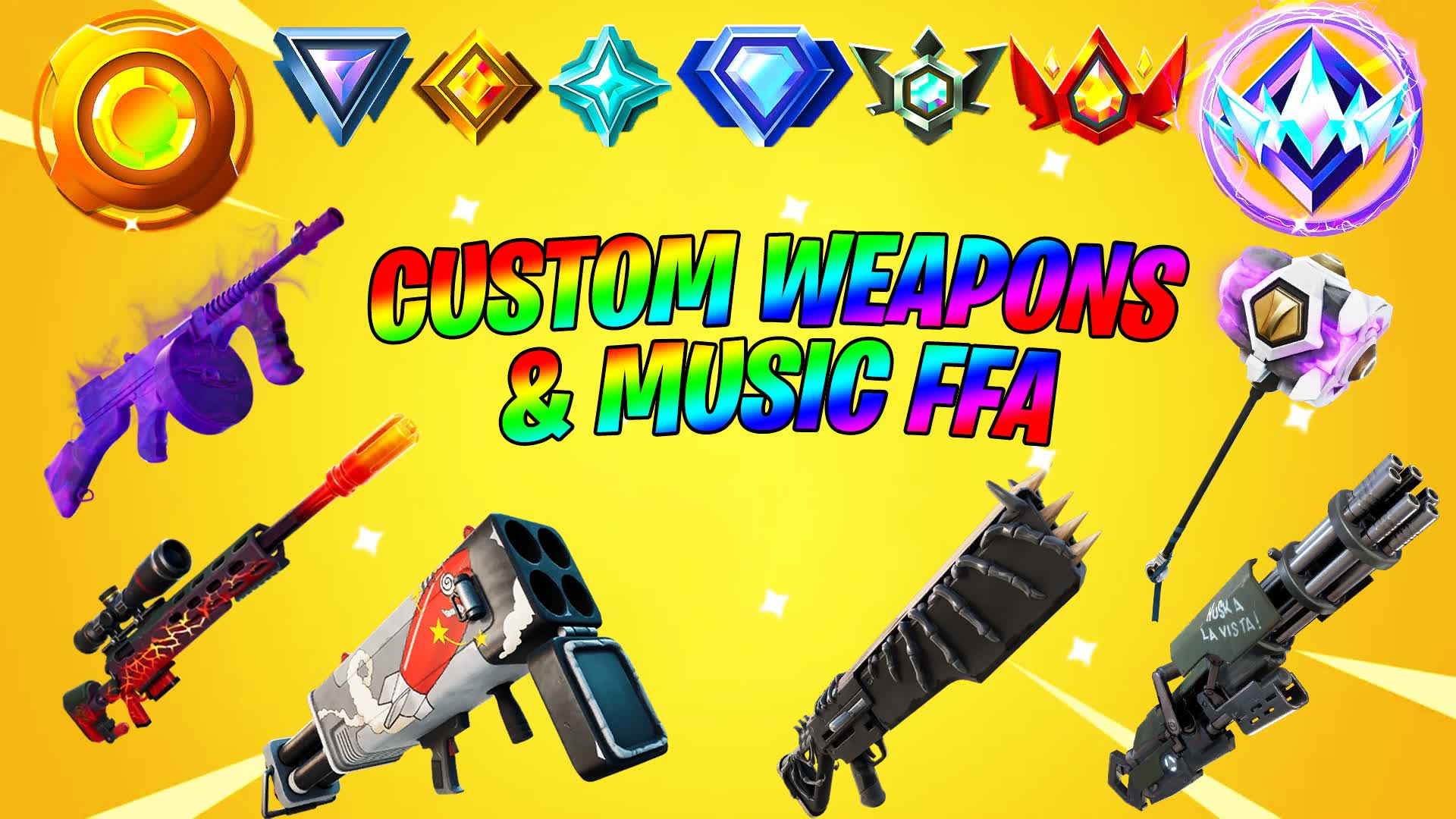 【注目の島】💥ALL CUSTOM WEAPONS & MUSIC - FFA 🎵