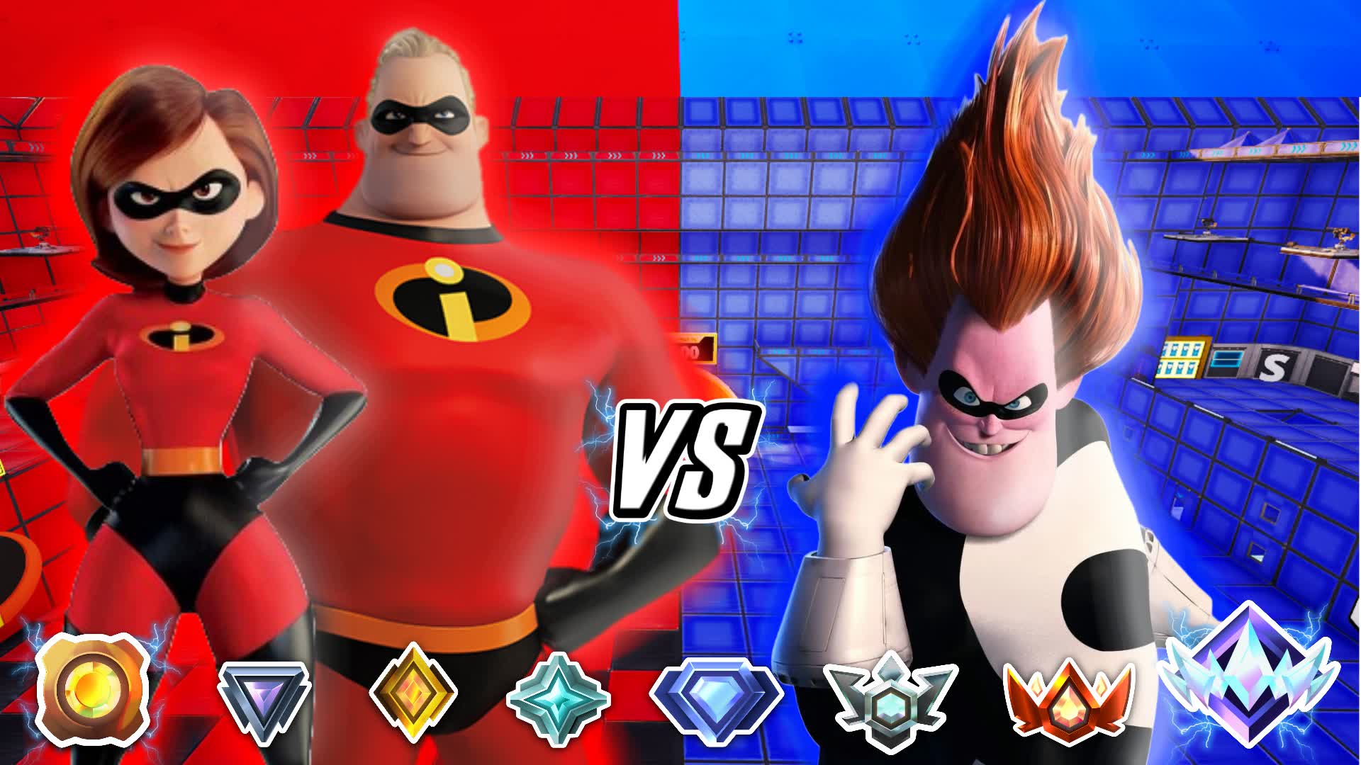 【注目の島】RED VS BLUE🔴INCREDIBLES VS SYNDROME🔵