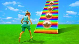 【注目の島】Climb Rainbow Coins Stairs