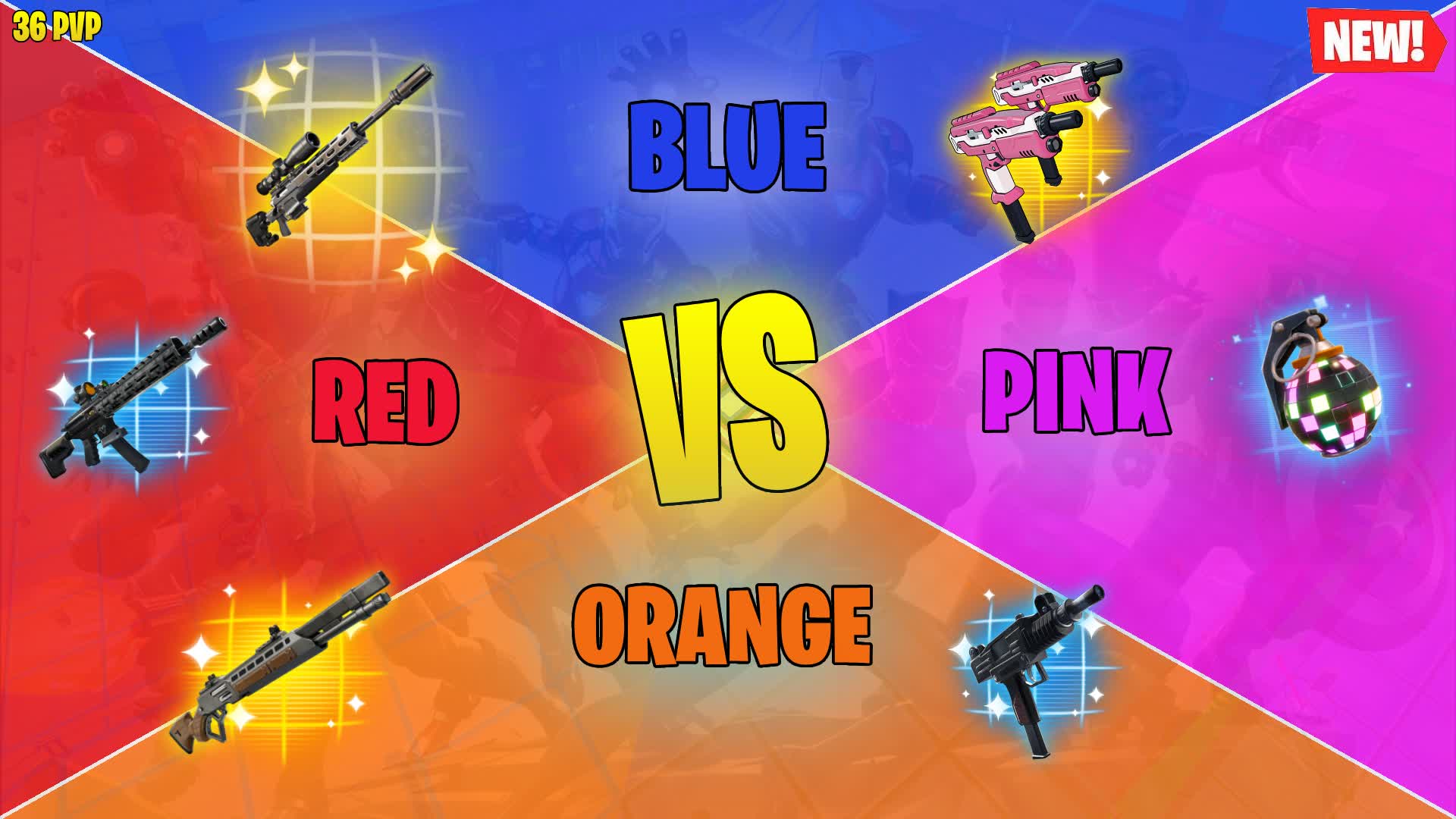 【注目の島】Red🔴vs Blue🔵 vs Pink🩷 vs Orange🔶 Map